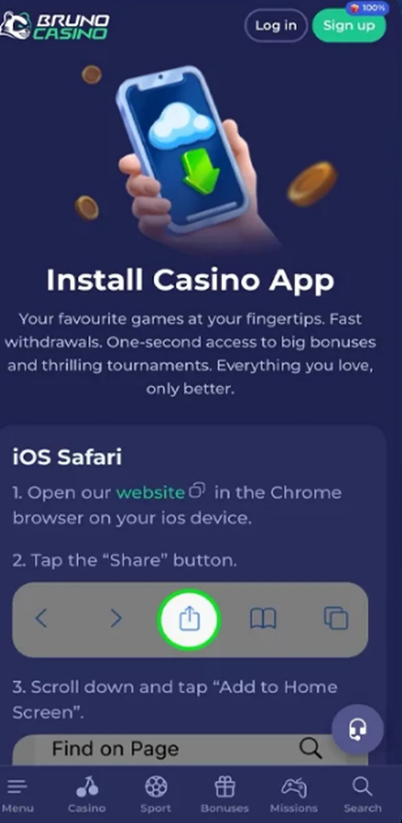 Bruno Casino App